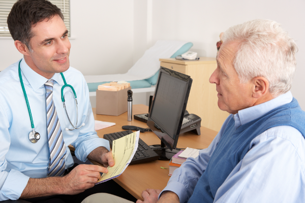 Doctor in discussion with his patient